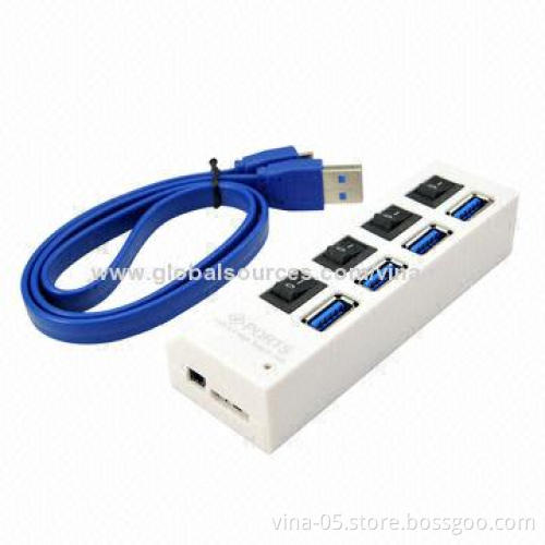Portable USB3.0 Super High-speed 4-port HUBs, 5Gbps Adapters for PC, Apple's Mac, Laptop Hot